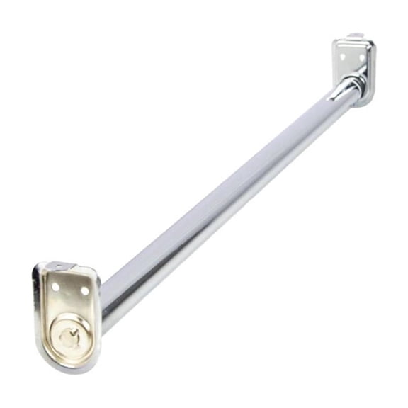 Bowery Hill Adjustable Closet Rod in Polished Silver Chrome 30 to 48-Inch