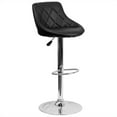 thumbnail image 1 of Bowery Hill Adjustable Quilted Bucket Seat Bar Stool in Black, 1 of 11