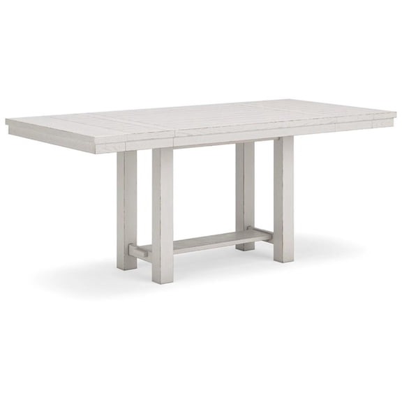 Bowery Hill Antique White Counter Height Dining Extension Table