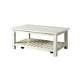 thumbnail image 1 of Bowery Hill Barn Door Solid Wood Coffee Table Antique White, 1 of 5