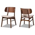 thumbnail image 1 of Bowery Hill Beige and Brown Finished Wood 2-Piece Dining Chair Set, 1 of 7