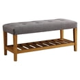 thumbnail image 1 of Bowery Hill Bench in Gray and Oak, 1 of 6
