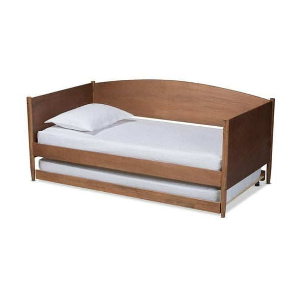 Bowery Hill Brown Finished Wood Daybed with Trundle