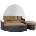thumbnail image 1 of Bowery Hill Canopy Aluminum and Rattan Patio Daybed in Mocha/Espresso, 1 of 9