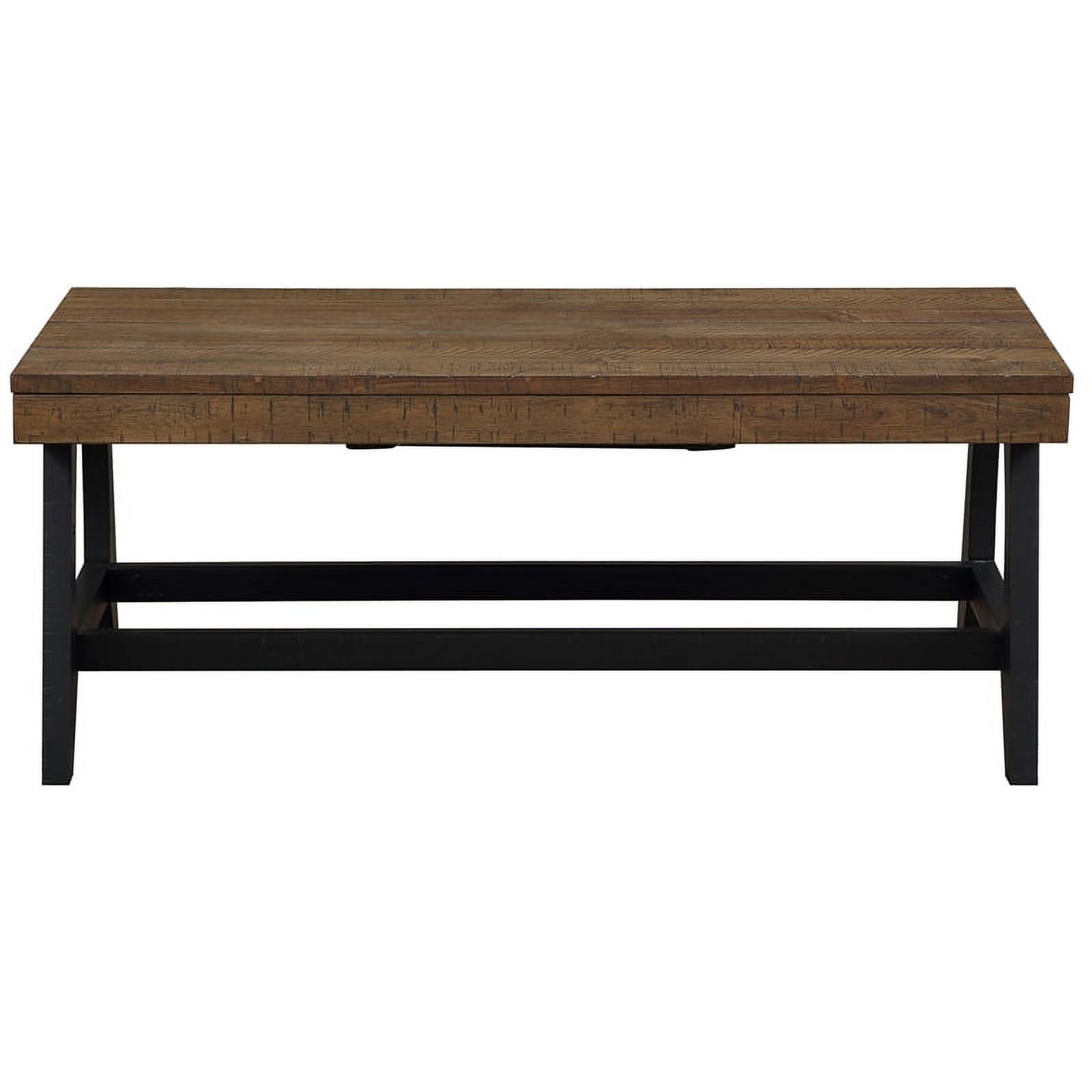 Bowery Hill Caramel and Ebony LiftTop Coffee Table