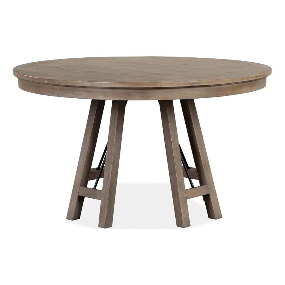 Bowery Hill Casual 52-Inch Round Dining Table in Dovetail Grey ...