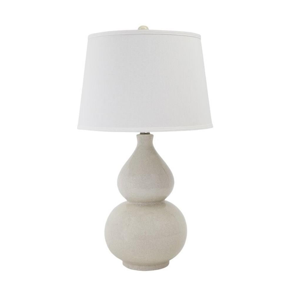 Cream Double Gourd Ceramic Table Lamp with Hardback Shade