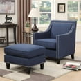 thumbnail image 1 of Bowery Hill Chair WIth Ottoman in Blue, 1 of 12