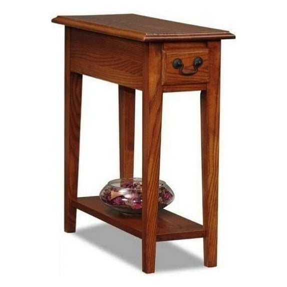Bowery Hill Chairside End Table in Medium Oak Finish