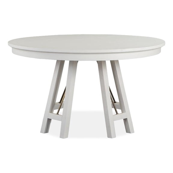 Bowery Hill Chalk White And Dovetail Grey 52" Round Dining Table