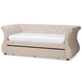 thumbnail image 1 of Bowery Hill Classic Tufted Daybed with Trundle in Beige, 1 of 9