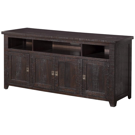 Bowery Hill Coffee Plantation 65" Solid Wood TV Stand Espresso