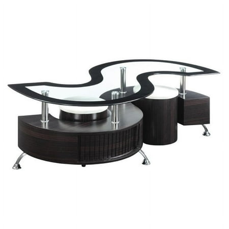 Bowery Hill Coffee Table Set in Cappuccino