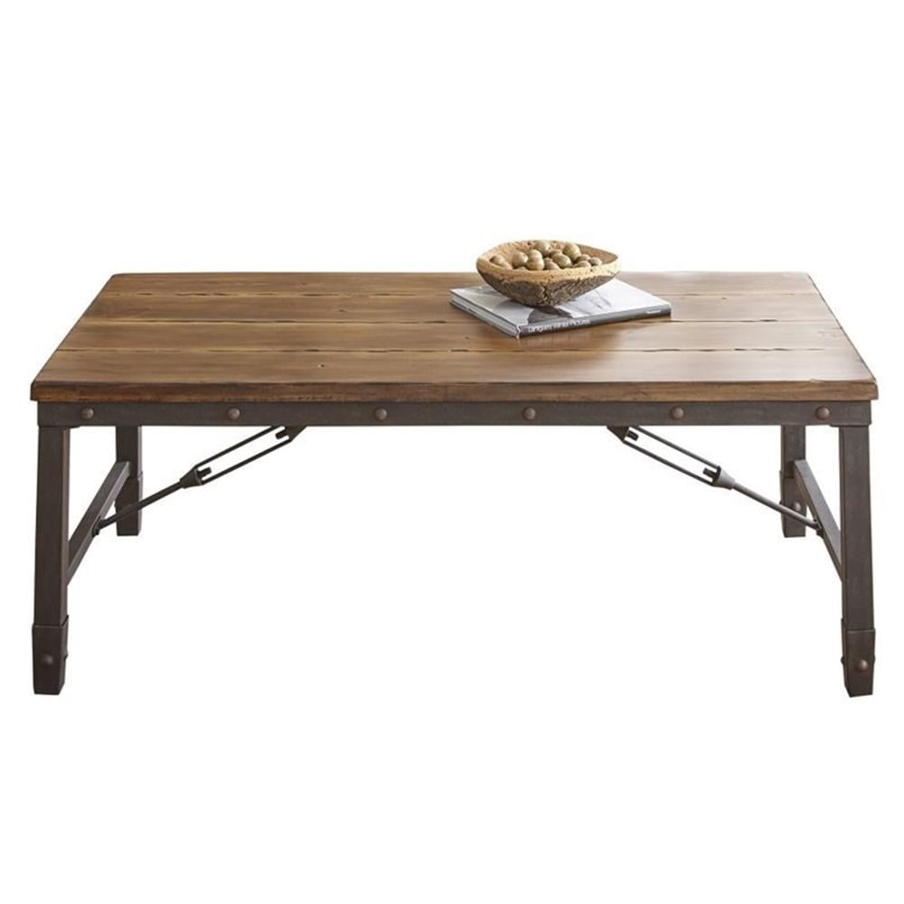 Bowery Hill Coffee Table in Antiqued Honey Brown