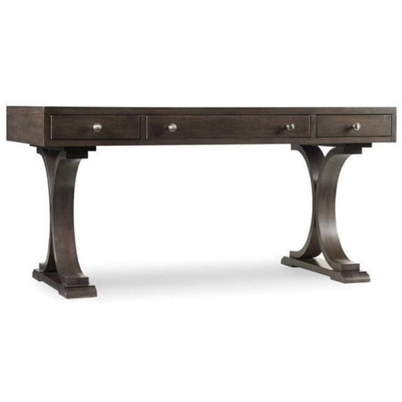 Bowery Hill Computer Desk in Dusky Gray and Maple