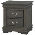 thumbnail image 1 of Bowery Hill Contemporary 2 Drawer Nightstand in Dark Gray, 1 of 4