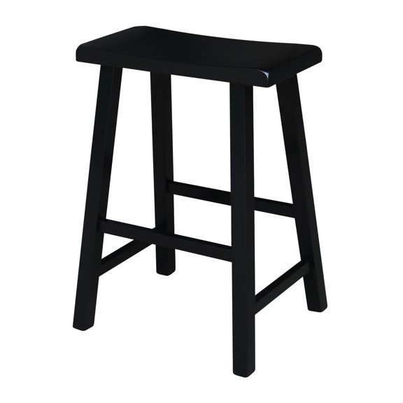 Bowery Hill Contemporary 23. 75" Counter Stool in Black Finish