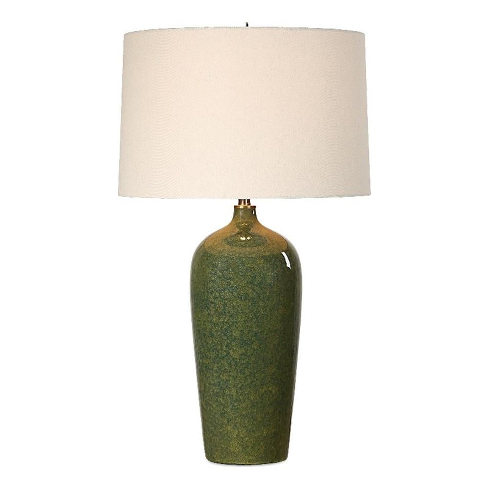 Bowery Hill Contemporary 27.5"H x 16"W x 16"D Ceramic Table Lamp in Emerald