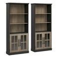 thumbnail image 1 of Bowery Hill Contemporary 5 Shelf Bookcase Set with Glass Doors, 1 of 5