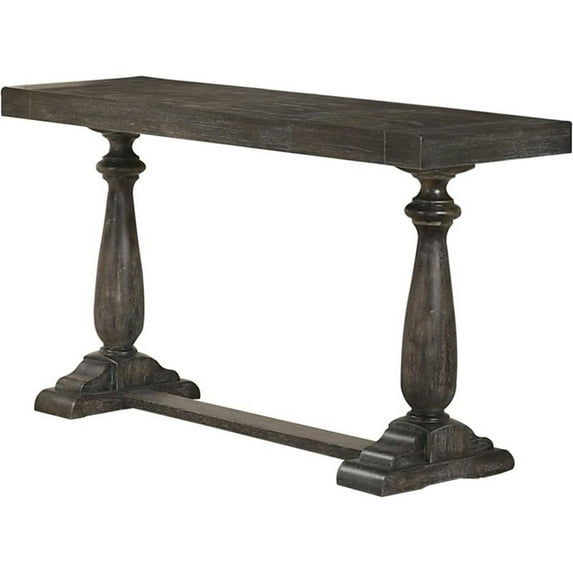 Bowery Hill Contemporary 50" Wood Sofa Table in Dove Gray