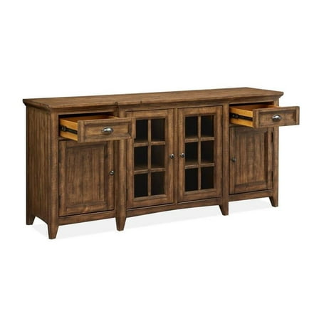 Bowery Hill Contemporary 70" Entertainment Console in Toasted Nutmeg