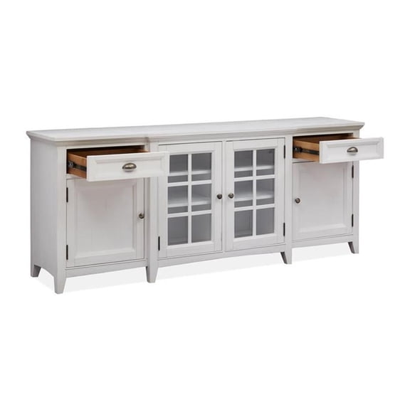Bowery Hill Contemporary 80" Entertainment Console Chalk White
