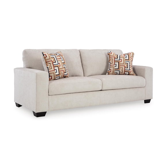 Bowery Hill Contemporary 85"W x 37"D x 37"H Polyester Stone Queen Sofa Sleeper
