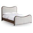 thumbnail image 1 of Bowery Hill Contemporary Beige Linen Textured Fabric Upholstered King Bed, 1 of 8