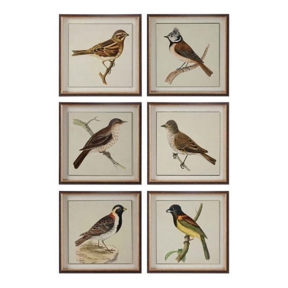 Bowery Hill Contemporary Bird Prints (Set of 6)