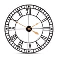 thumbnail image 1 of Bowery Hill Contemporary Black and Gold Finished Metal Wall Clock, 1 of 3