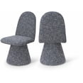 thumbnail image 1 of Bowery Hill Contemporary Blue Fabric Dining Chair (Set of 2), 1 of 8