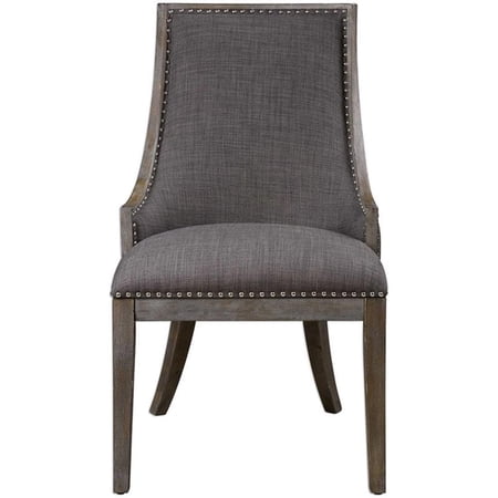 Bowery Hill Contemporary Charcoal Gray Accent Chair