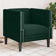 thumbnail image 1 of Bowery Hill Contemporary Chesterfield Single Sofa Chair in Dark Green, 1 of 14