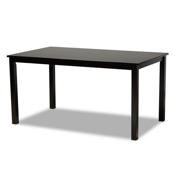 Bowery Hill Contemporary Chocolate Finished Rectangular Wood Dining Table