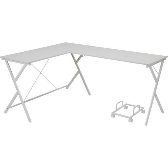 Bowery Hill Contemporary Computer Desk in White Finish