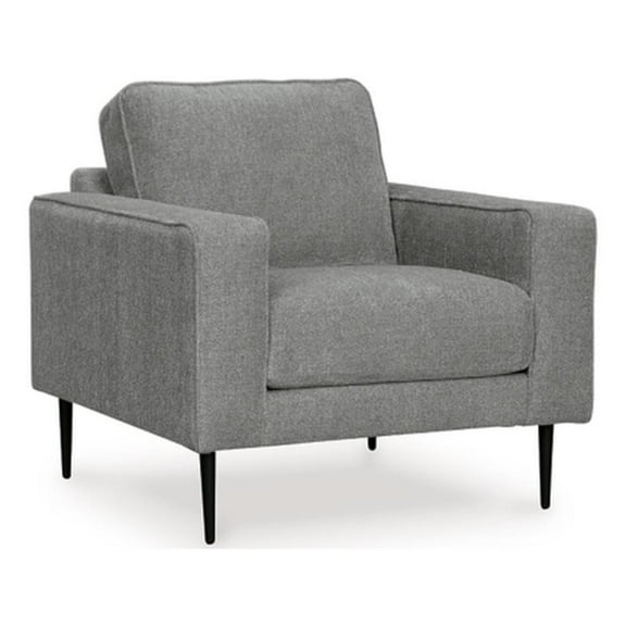 Bowery Hill Contemporary Corner-blocked Frame Charcoal Chair