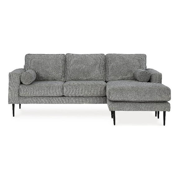 Bowery Hill Contemporary Corner-blocked frame Charcoal Sofa Chaise
