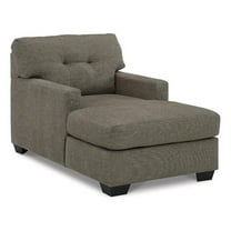 Bowery Hill Contemporary Corner-blocked frame Chocolate Chaise