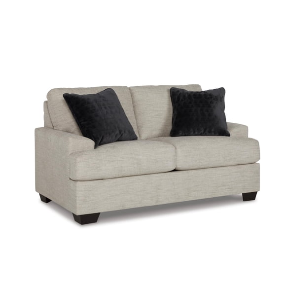 Bowery Hill Contemporary Corner-blocked frame Pebble Loveseat