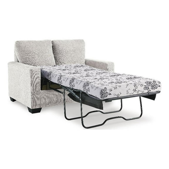 Bowery Hill Contemporary Corner-blocked frame White Twin Sofa Sleeper
