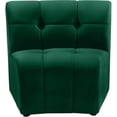 thumbnail image 1 of Bowery Hill Contemporary Deep Channel Tufted Soft Green Velvet Modular Chair, 1 of 7