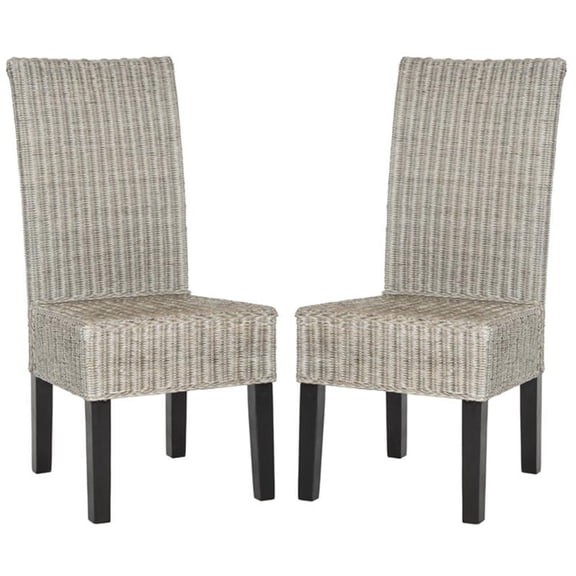 Bowery Hill Contemporary Dining Side Chair in Antique Gray (Set of 2)