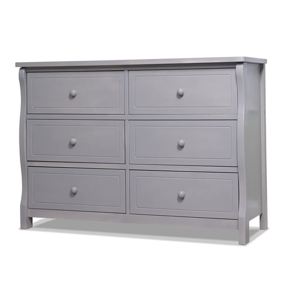 Bowery Hill Contemporary Double Dresser in Weathered Gray Finish