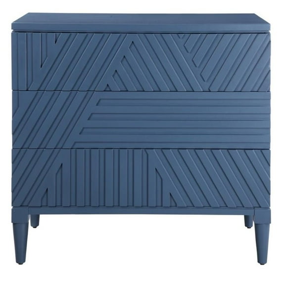 Bowery Hill Contemporary Drawer Chest in Deep Sea Blue