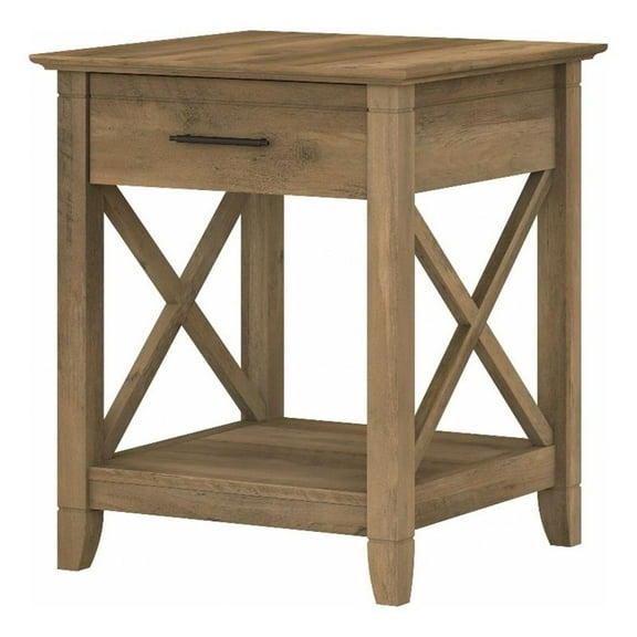 Bowery Hill Contemporary Engineered Wood End Table with Storage in Pine