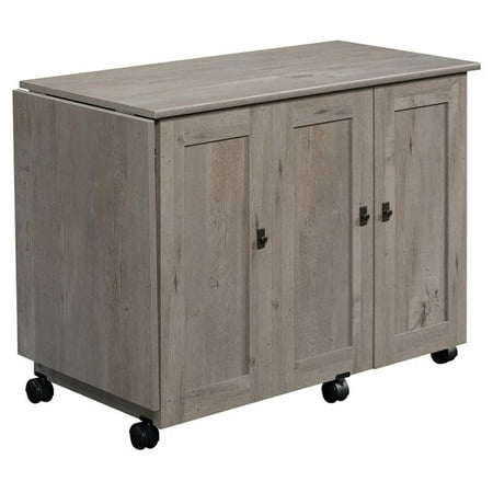 Bowery Hill Contemporary Engineered Wood Sewing Craft Table in Oak
