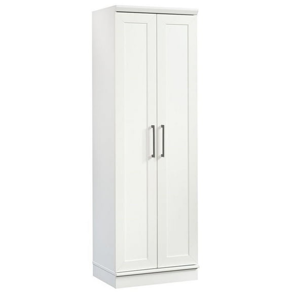 Bowery Hill Contemporary Engineered Wood Storage Cabinet in White Finish
