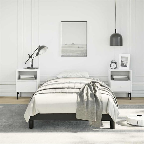 Bowery Hill Contemporary Engineered wood Twin XL Bed Frame in Black
