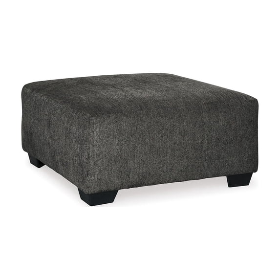 Bowery Hill Contemporary Fabric Gray Oversized Accent Ottoman