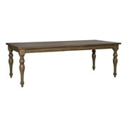 Bowery Hill Poplar Brown Dining Table Rectangular 18"